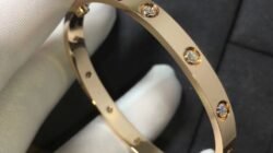 CARTIER LOVE BRACELET WITH 10 DIAMONDS PINK GOLD | Gold bracelet for ...