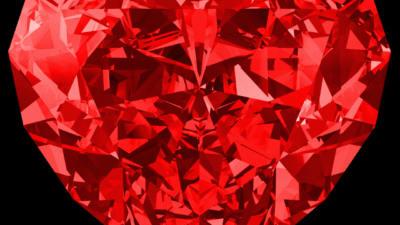 Red heart diamond PNG image